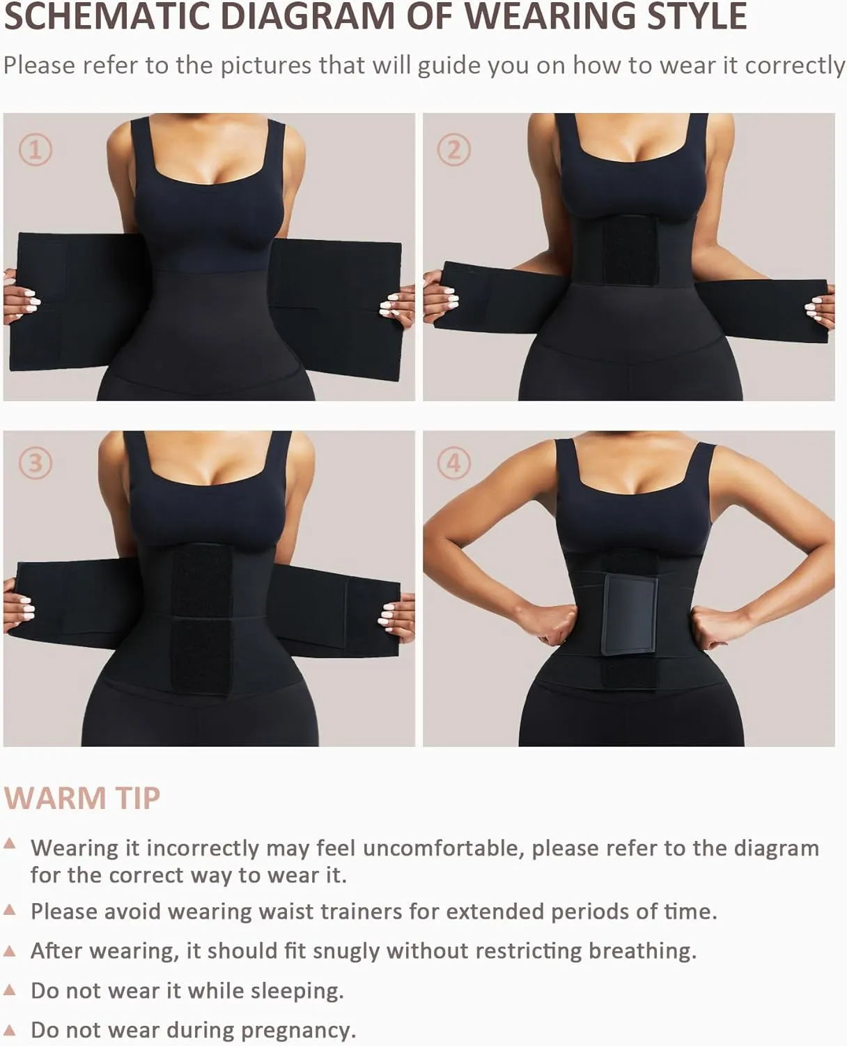 FeelinGirl Waist Trainer Belt Waist Cincher Trimmer Ab Belt Tummy Control Body Shaper with Triple Wrap Women and Men
