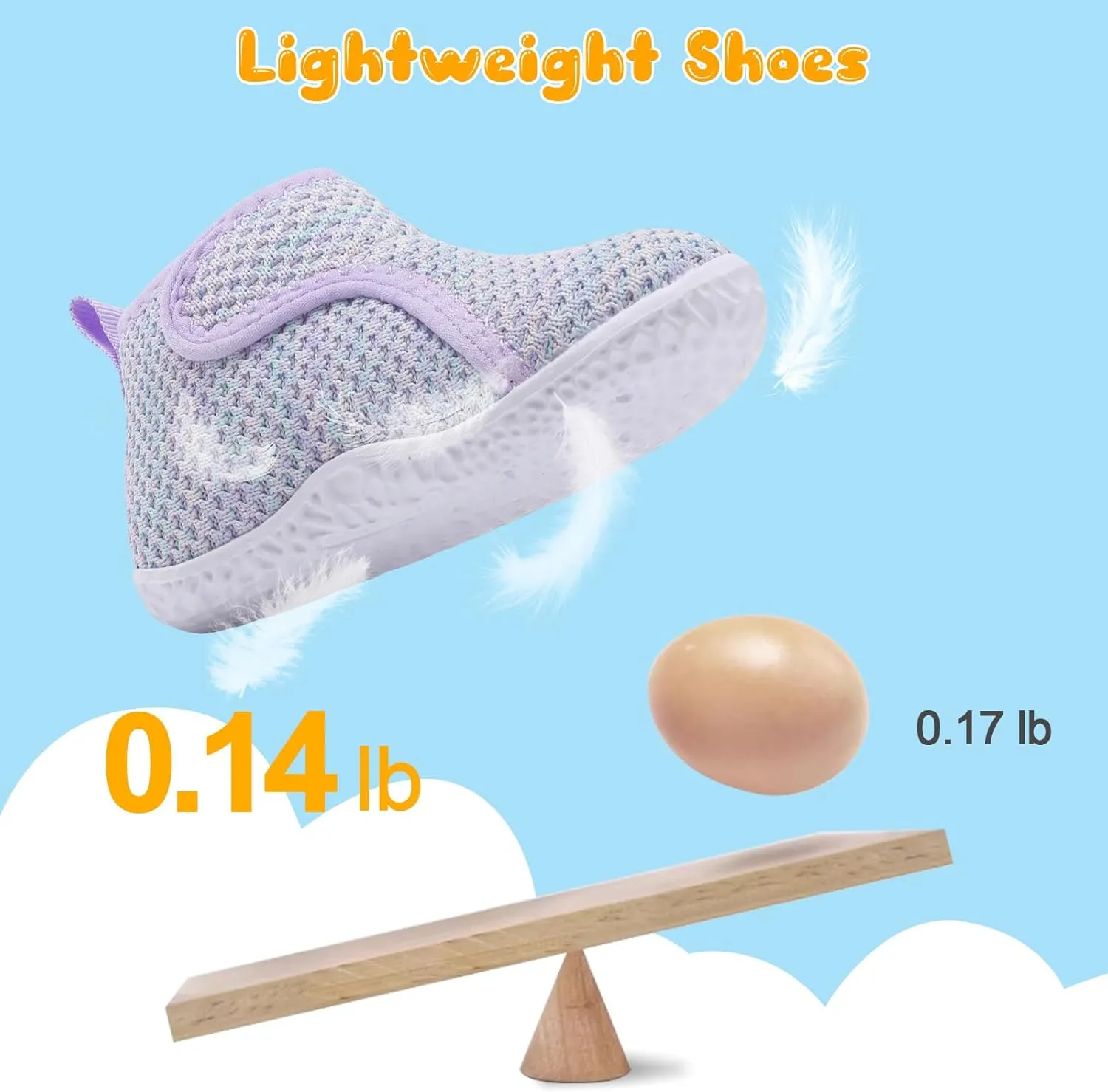 FEETCITY Lightweight Baby Sock Shoes Baby Walking Shoes Boys Girls Infant High-Top Shoe 12-18 Months