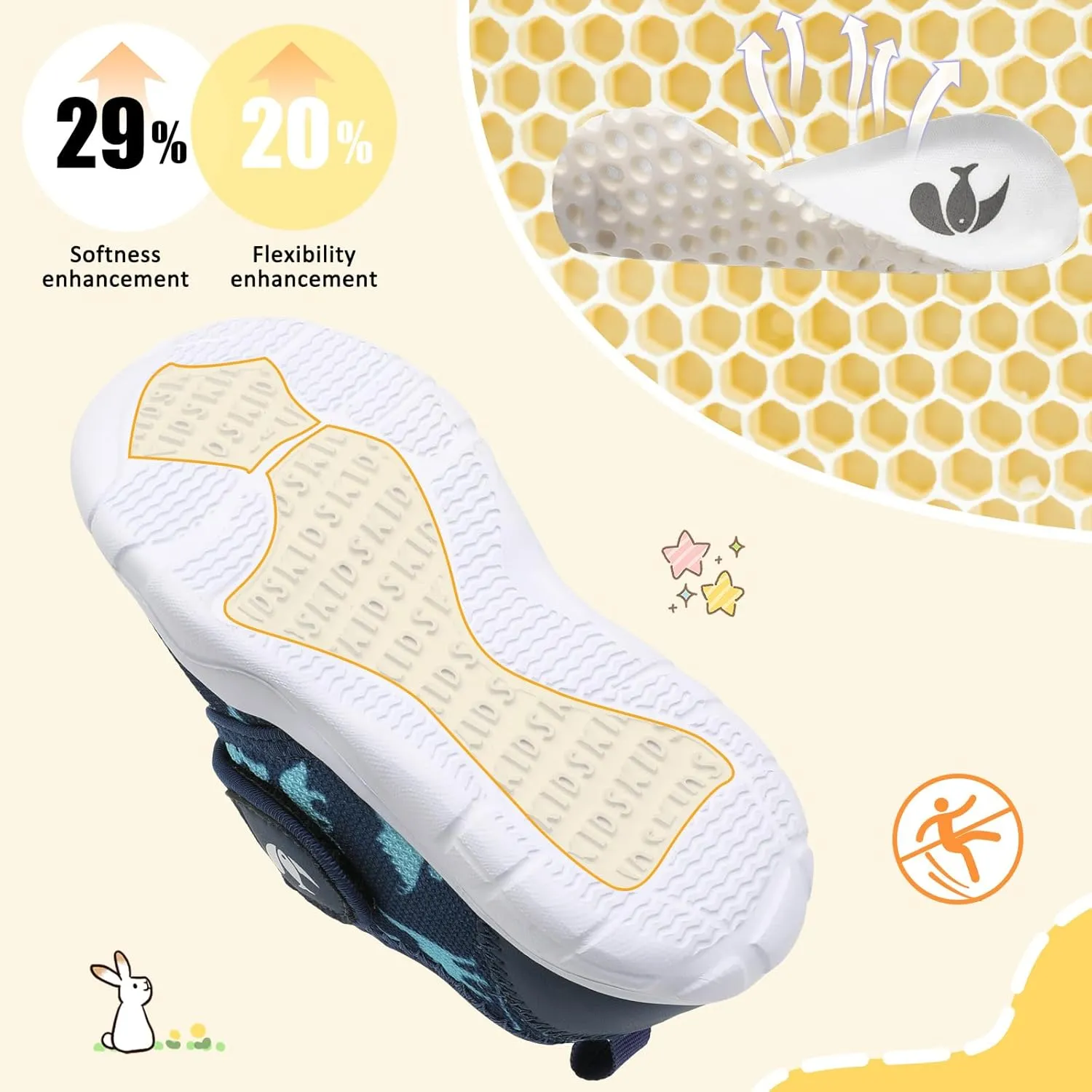 FEETCITY Toddler Shoes Boys Girls Toddler Slip On Sneakers Kids Tennis Shoes Sports Shoe Walking Shoe