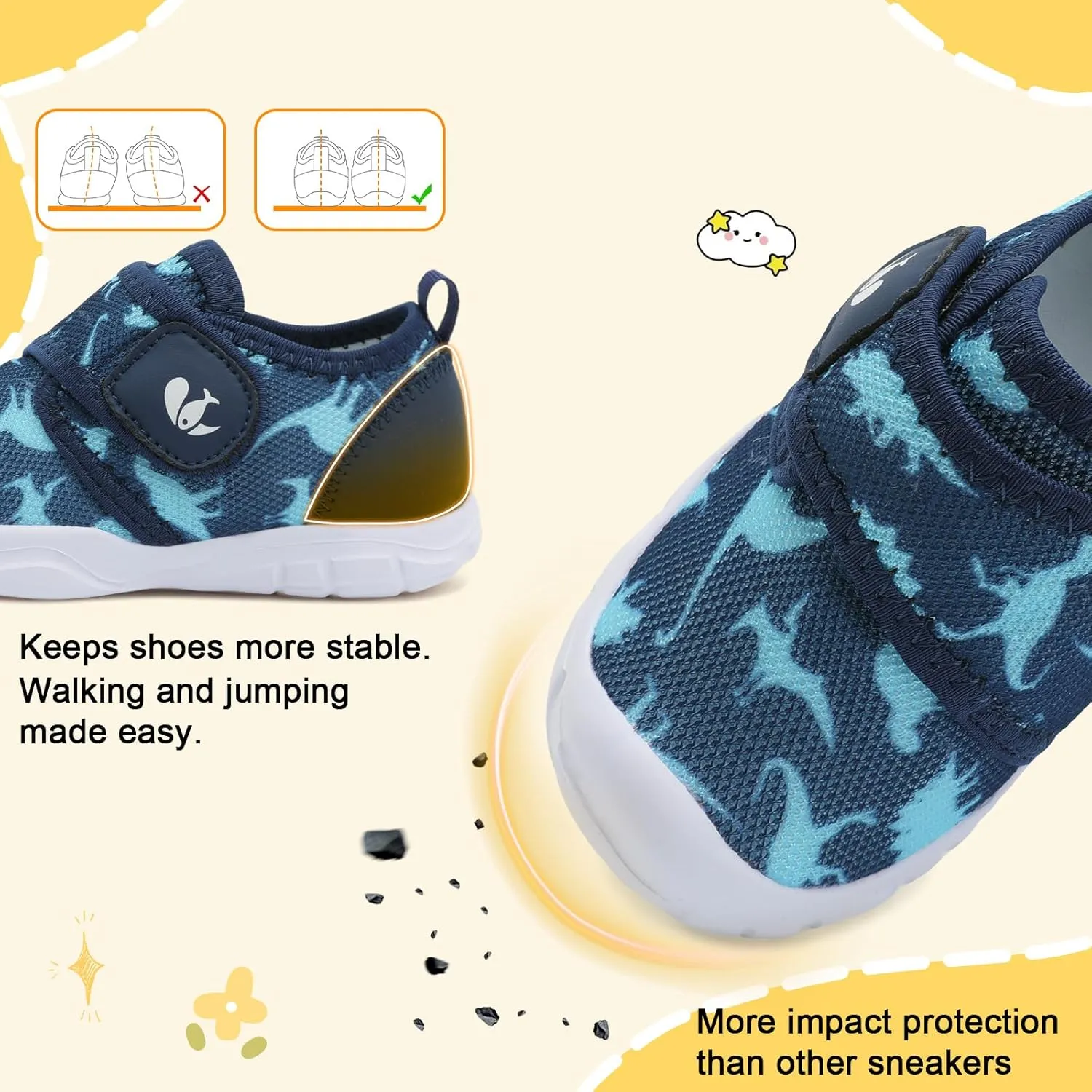 FEETCITY Toddler Shoes Boys Girls Toddler Slip On Sneakers Kids Tennis Shoes Sports Shoe Walking Shoe