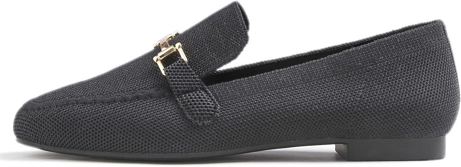 Feversole Women's Woven Fashion Breathable Knit Flat Shoes
