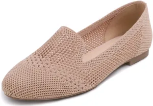 Feversole Women's Woven Fashion Breathable Knit Flat Shoes