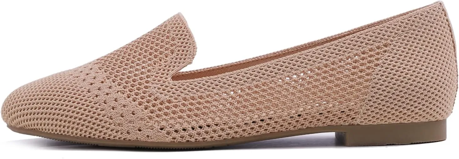 Feversole Women's Woven Fashion Breathable Knit Flat Shoes