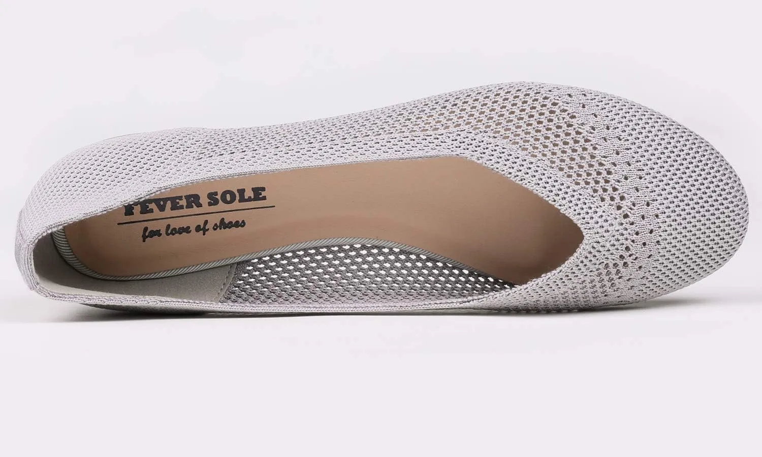 Feversole Women's Woven Fashion Breathable Knit Flat Shoes