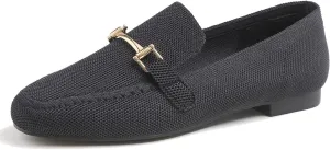 Feversole Women's Woven Fashion Breathable Knit Flat Shoes