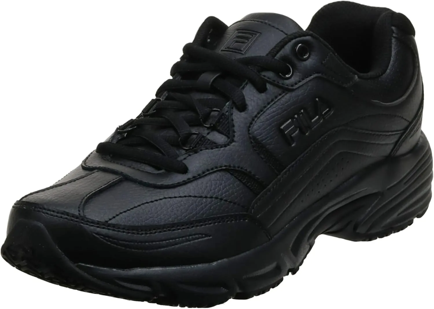 Fila womens Memory Workshift-w cross trainer shoes, Black/Black/Black, 12 Wide US