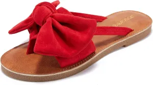 FISACE Womens Slip On Flip Flops Ring Toe Strappy Summer Gladiator Flat Sandals