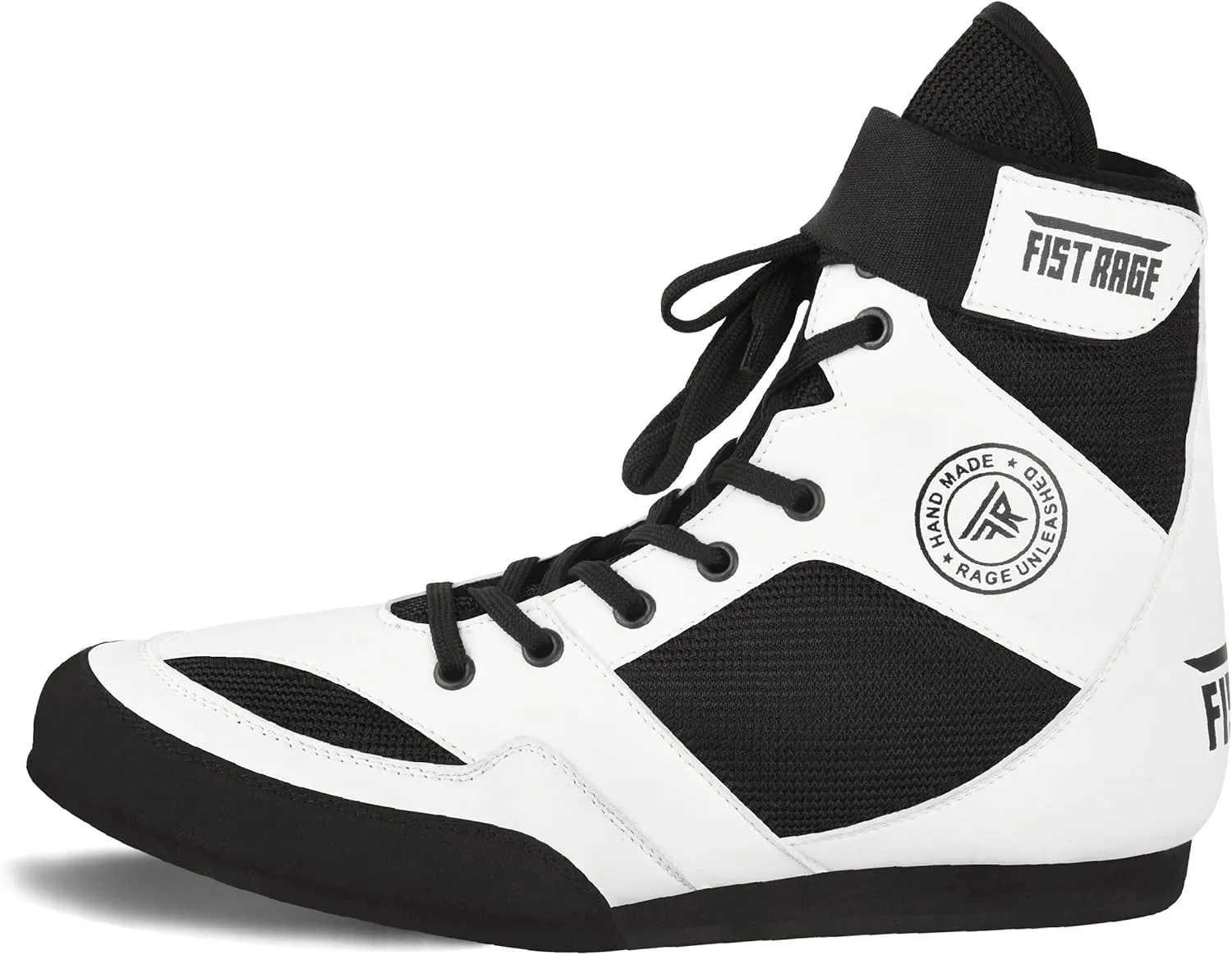 FISTRAGE Boxing Shoes Leather Kick Fighting Training Mesh Unisex Pro Men's and Youth Genuine Light Weight Boot | Shoe for Adults