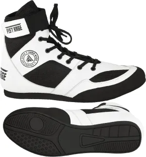 FISTRAGE Boxing Shoes Leather Kick Fighting Training Mesh Unisex Pro Men's and Youth Genuine Light Weight Boot | Shoe for Adults