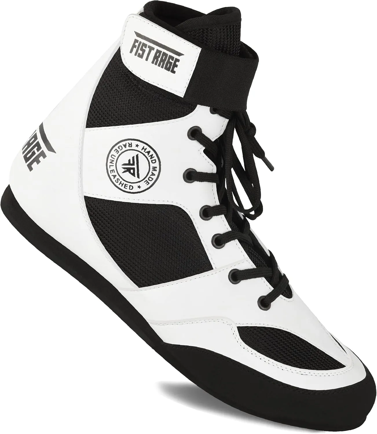 FISTRAGE Boxing Shoes Leather Kick Fighting Training Mesh Unisex Pro Men's and Youth Genuine Light Weight Boot | Shoe for Adults