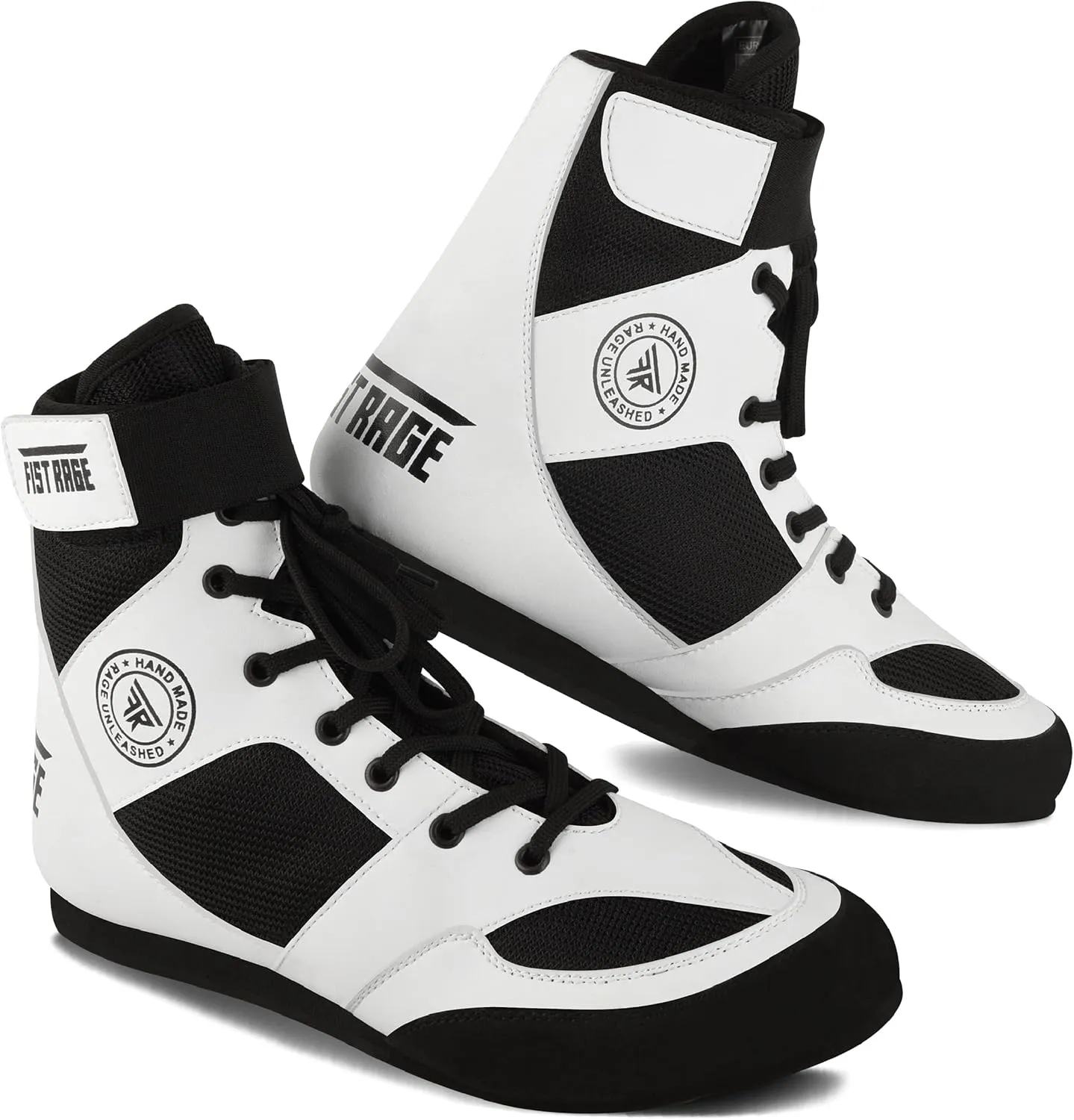 FISTRAGE Boxing Shoes Leather Kick Fighting Training Mesh Unisex Pro Men's and Youth Genuine Light Weight Boot | Shoe for Adults