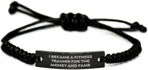 Fitness Trainer's Sassy Gift: Inspirational Rope Bracelet for Motivated Fitness Enthusiasts - Unique Christmas Unique Gifts for Fitness Trainer Friends and Family