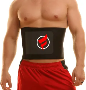 Fitru Waist Trimmer Sauna Ab Belt for Women & Men - Waist Trainer Stomach Wrap