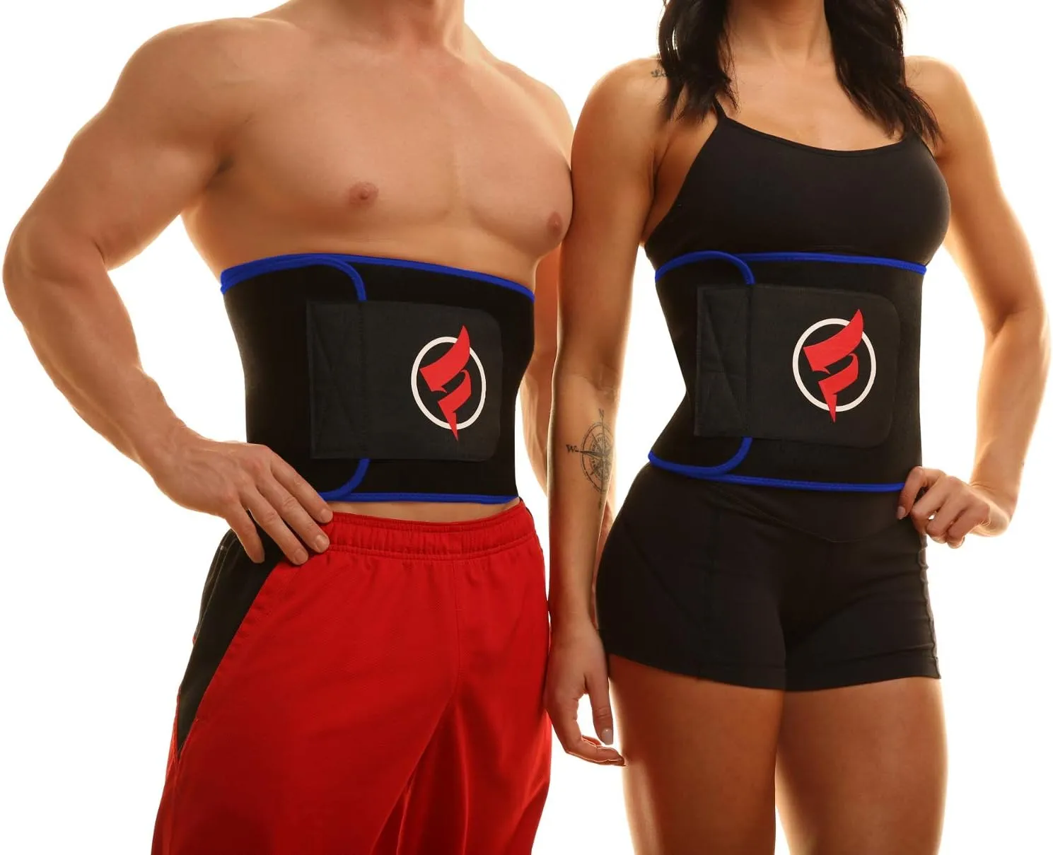 Fitru Waist Trimmer Sauna Ab Belt for Women & Men - Waist Trainer Stomach Wrap