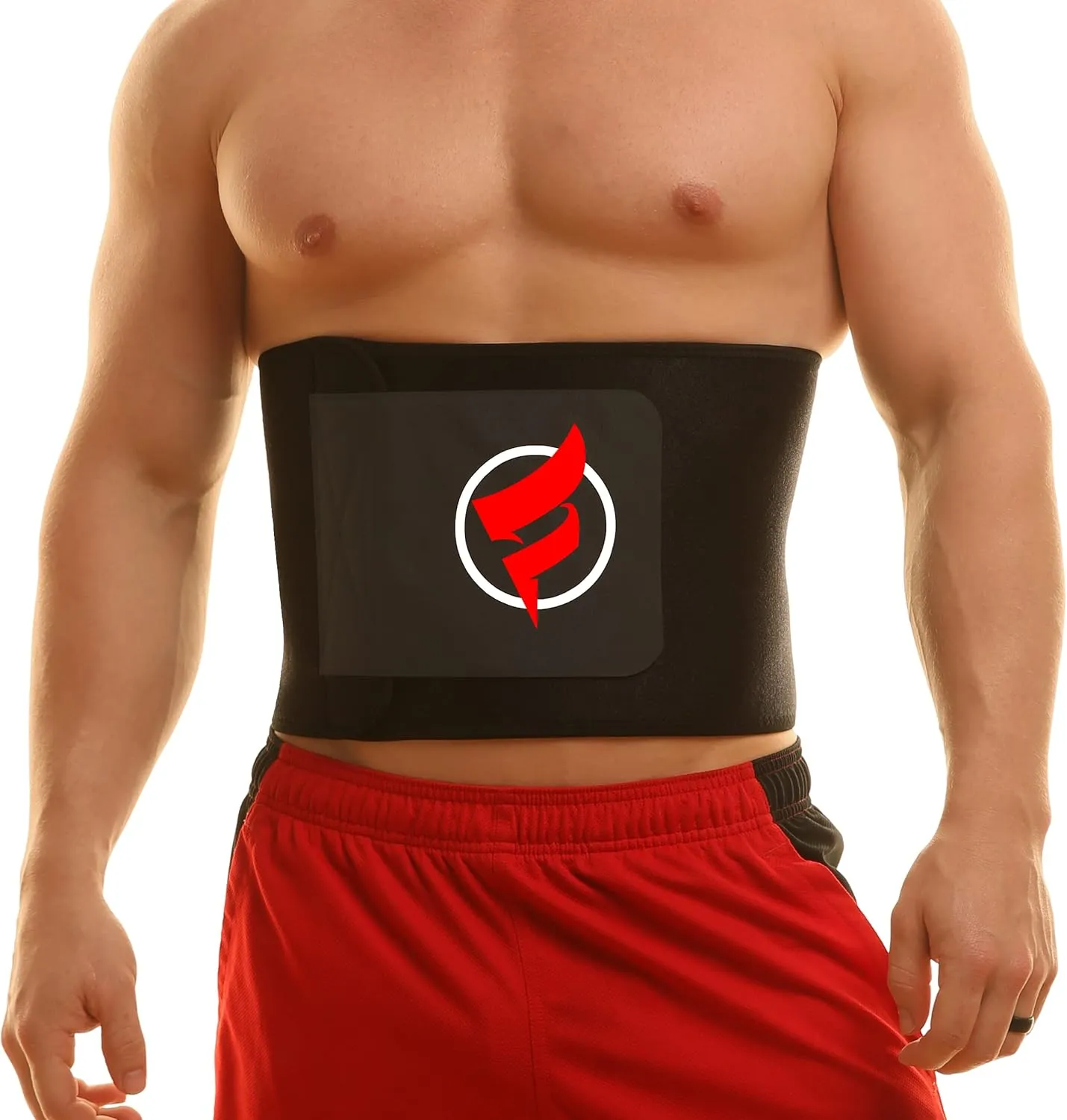 Fitru Waist Trimmer Sauna Ab Belt for Women & Men - Waist Trainer Stomach Wrap