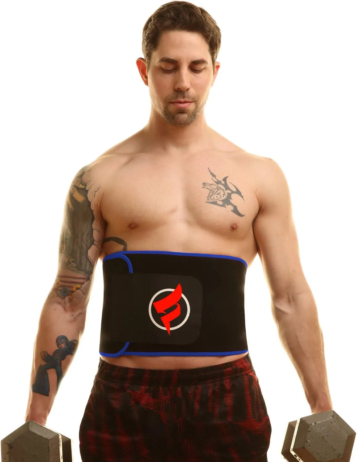 Fitru Waist Trimmer Sauna Ab Belt for Women & Men - Waist Trainer Stomach Wrap