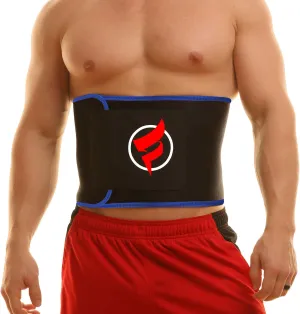 Fitru Waist Trimmer Sauna Ab Belt for Women & Men - Waist Trainer Stomach Wrap