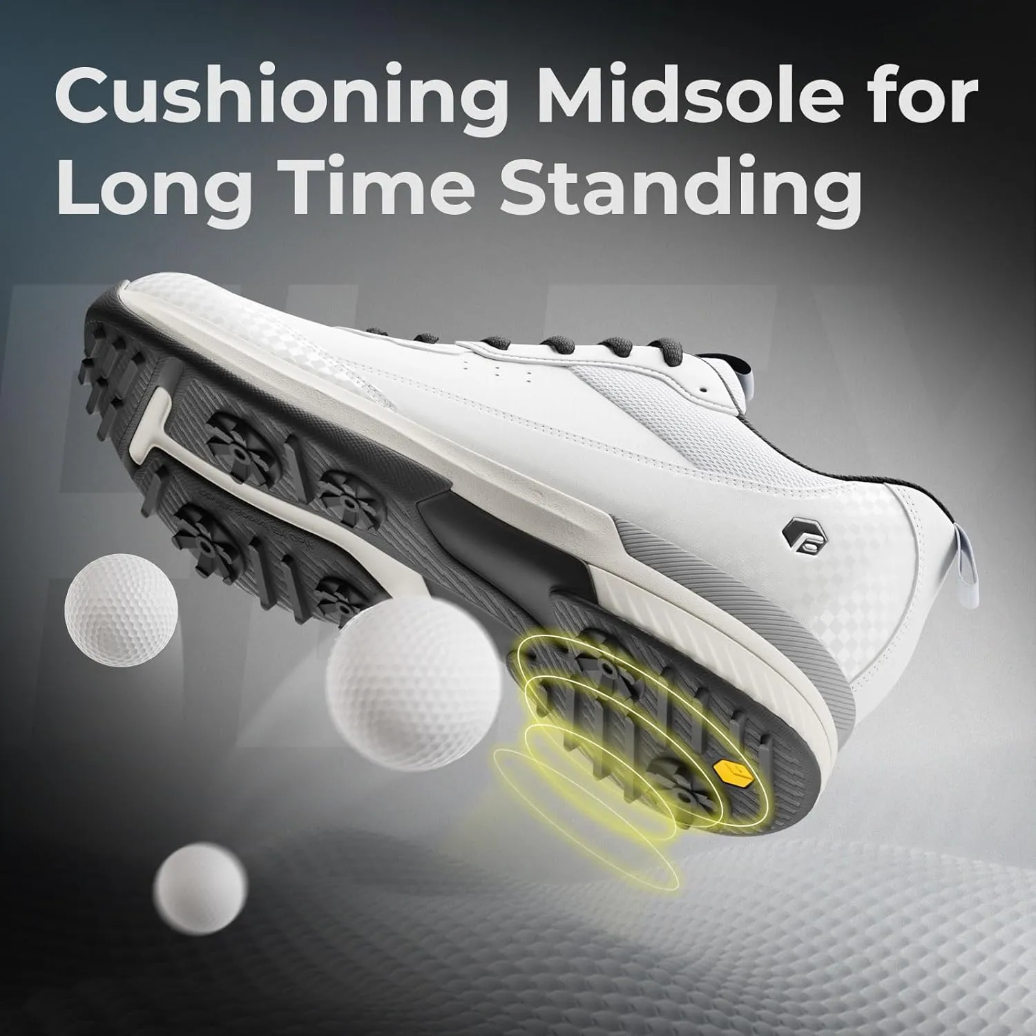 FitVille Wide Golf Shoes Men Professional Outdoor Water Resistant Golf Shoes for Course with Spikes