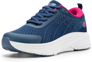 FitVille Women's Wide Walking Shoes Max Cushioning Lightweight Sneakers for Women Wide Width for Flat Foot Plantar Fasciitis Heel Pain Relief - Cloud Wanderer V16