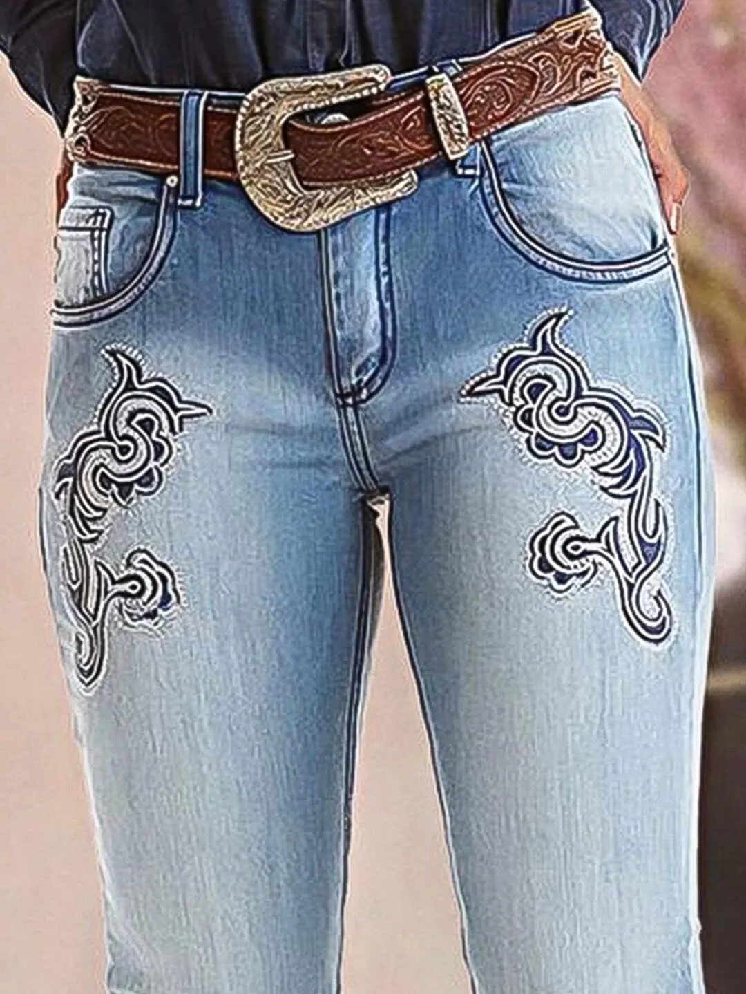 Flamingals Butt Lifting Bootcut Jeans Stretchy Casual Fall Winter Trendy Flare Leg Jeans for Women
