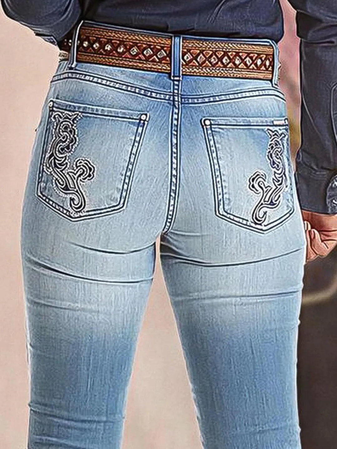 Flamingals Butt Lifting Bootcut Jeans Stretchy Casual Fall Winter Trendy Flare Leg Jeans for Women
