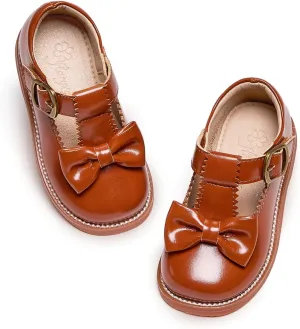 Flaryzone Toddler Little Girl Mary Jane School Uniform Oxfords Flat Dress Shoes