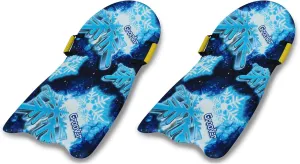 Flexible Flyer Snowflake Groover 42 Inch 1 Person Lightweight Foam Slider Snow Play Sleds with Handles for Adult & Kids Ages 5 & Up (2 Pack)