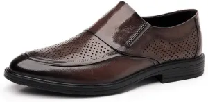 Formal Shoes for Men Synthetic Leather Tuxedo Slip On Breathable Prom Wedding Tuxedo Anti-Slip Non Slip Rubber Sole Block Heel Shoe