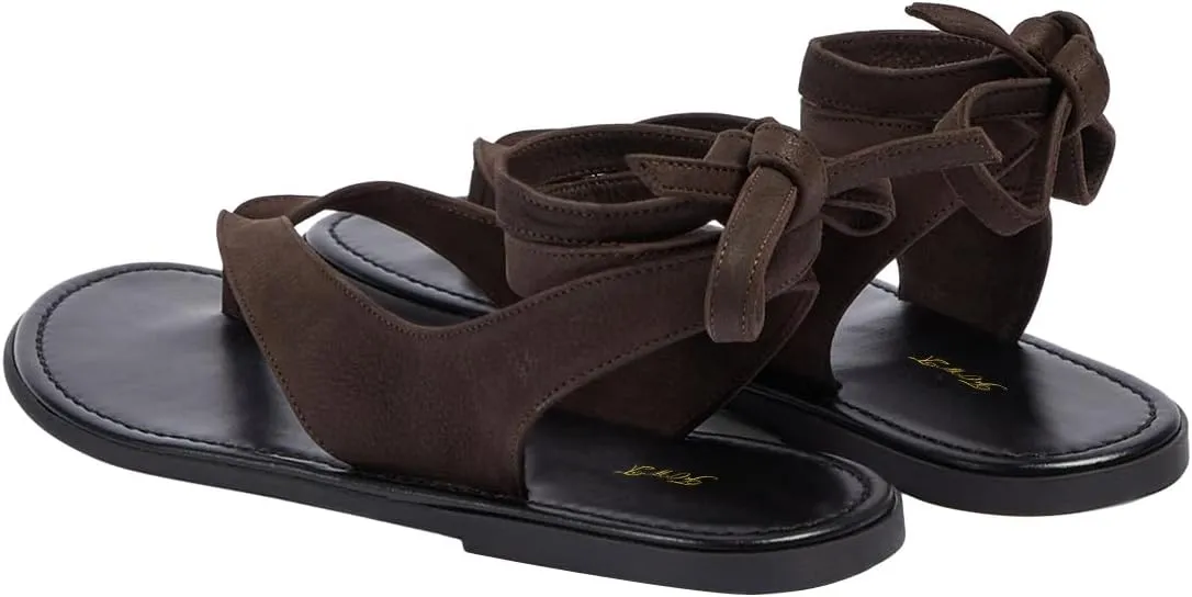 FOWT Women Split Round Toe Sandals Lace up Strappy Comfortable Flats Casual Summer Soft Flip Flop Shoes Size 4-16 US