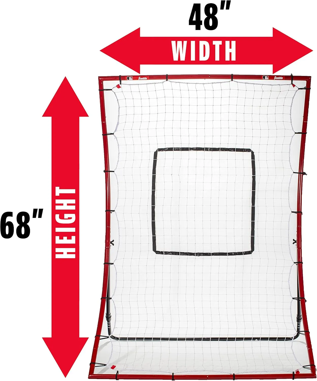 Franklin Sports Baseball Rebounders   Pitchback Nest - Pitch Return Trainer   Rebound Net with Attachable Pitching Target- All Angle Fielding Rebound Net for Grounders   Pop Flies