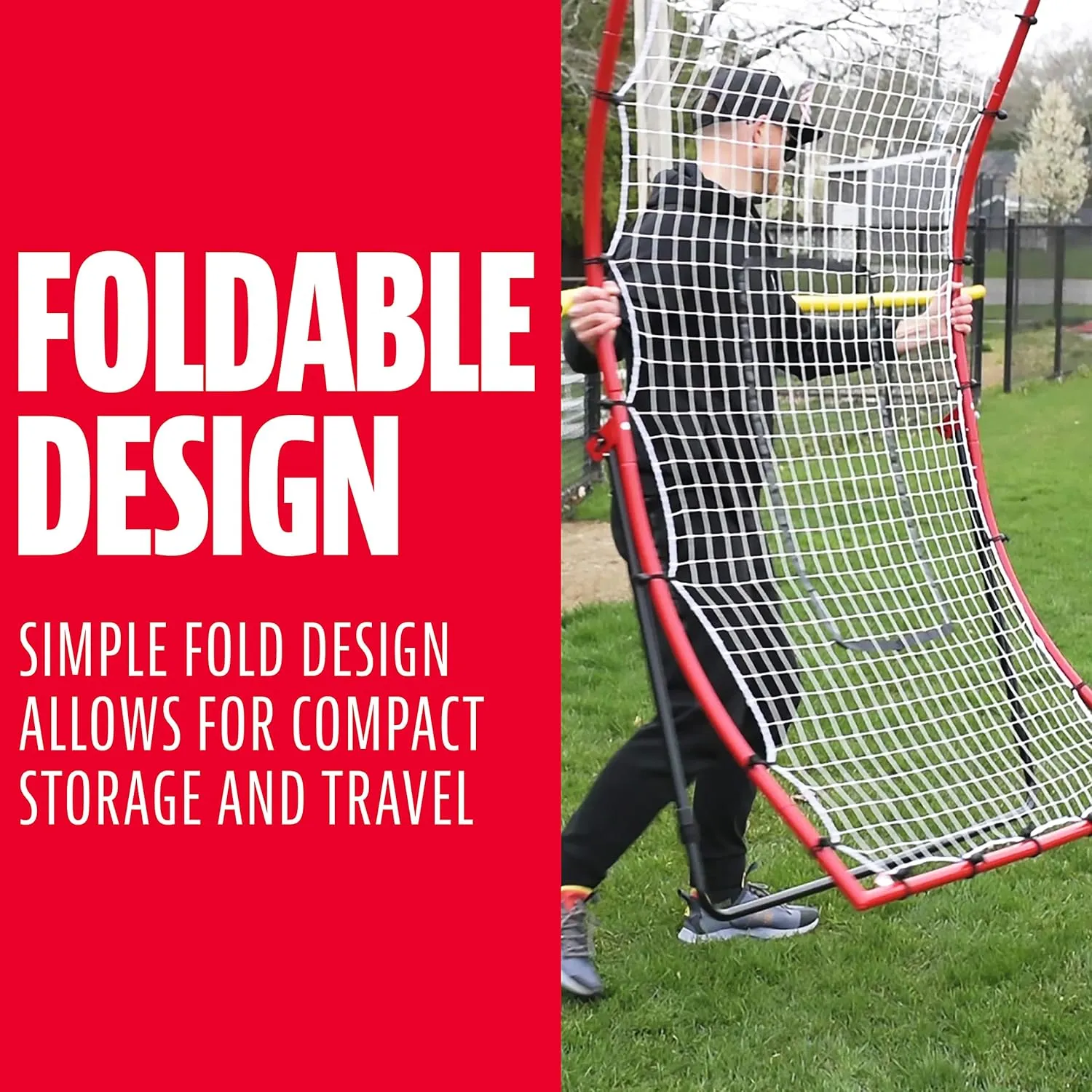 Franklin Sports Baseball Rebounders   Pitchback Nest - Pitch Return Trainer   Rebound Net with Attachable Pitching Target- All Angle Fielding Rebound Net for Grounders   Pop Flies