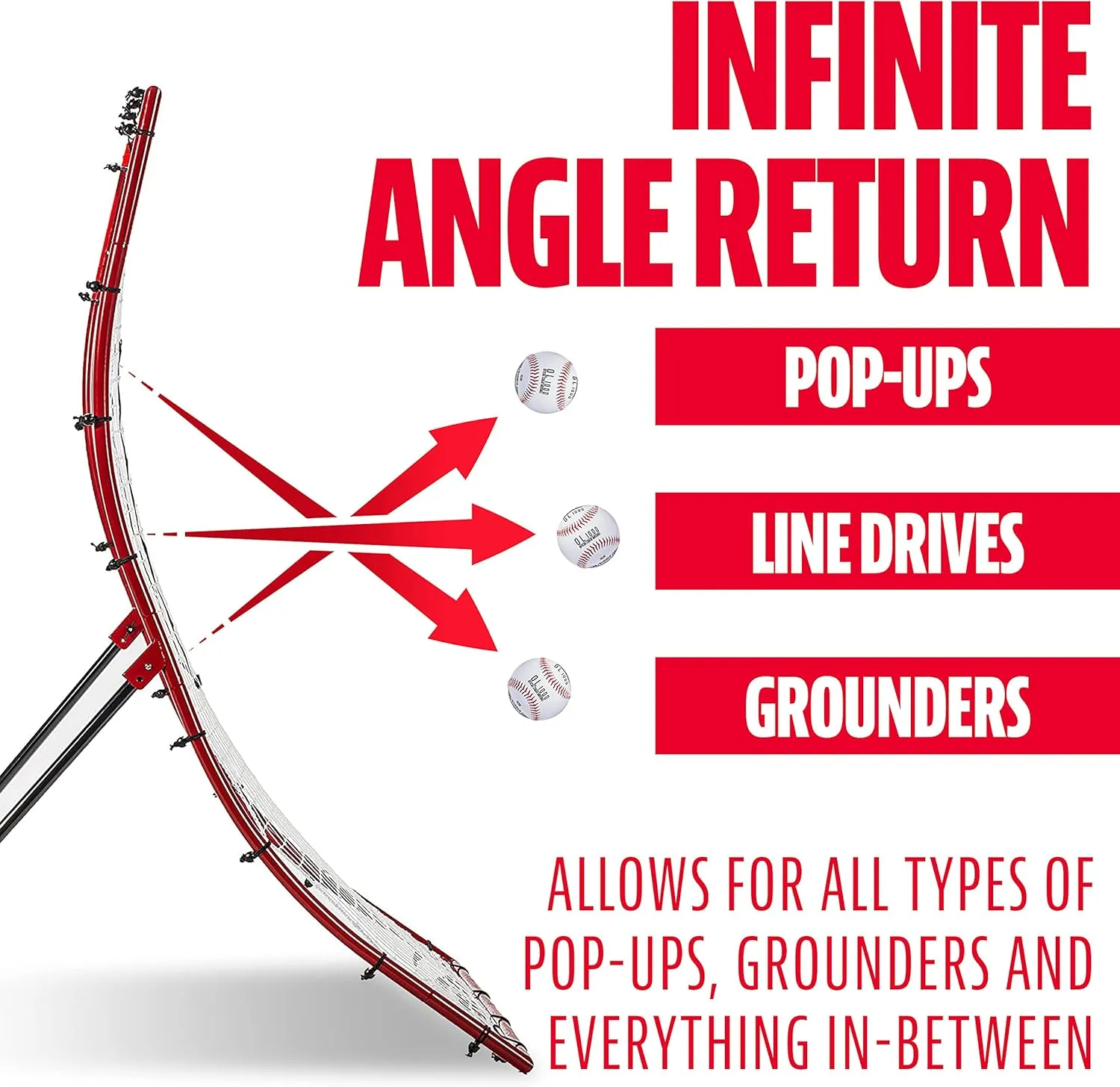 Franklin Sports Baseball Rebounders   Pitchback Nest - Pitch Return Trainer   Rebound Net with Attachable Pitching Target- All Angle Fielding Rebound Net for Grounders   Pop Flies