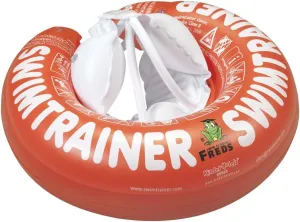 FREDS SWIM ACADEMY SWIMTRAINER Classic Red, Baby Pool Float Ring for Babies and Toddlers, 3 Months to 4 Years (13-40 lb) 18"- 24" Waist Adjustable Aid to Learn Swimming Safely