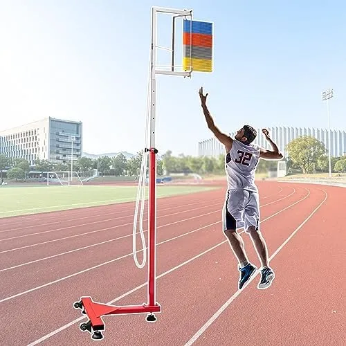 Free-Standing Jump Measurement Tester，Jump Measuring Tester Movable Vertical Jump Trainer for Physical Challengers, Basketball/Volleyball Jump Height Training Aid, School Jump Training Equip