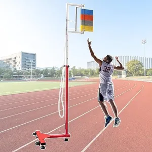 Free-Standing Jump Measurement Tester，Jump Measuring Tester Movable Vertical Jump Trainer for Physical Challengers, Basketball/Volleyball Jump Height Training Aid, School Jump Training Equip
