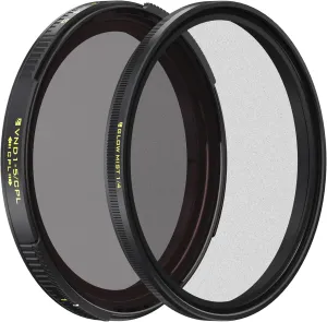 Freewell Slide-On Lens Filter Kit Hybrid VND1-5 Stop/CPL, Glow Mist 1/4, Compatible Freewell 17mm Mount 3.0 Lenses Such as1.33x & 1.55x Anamorphic, 18mm Wide-Angle, 1.7X Telephoto Lenses