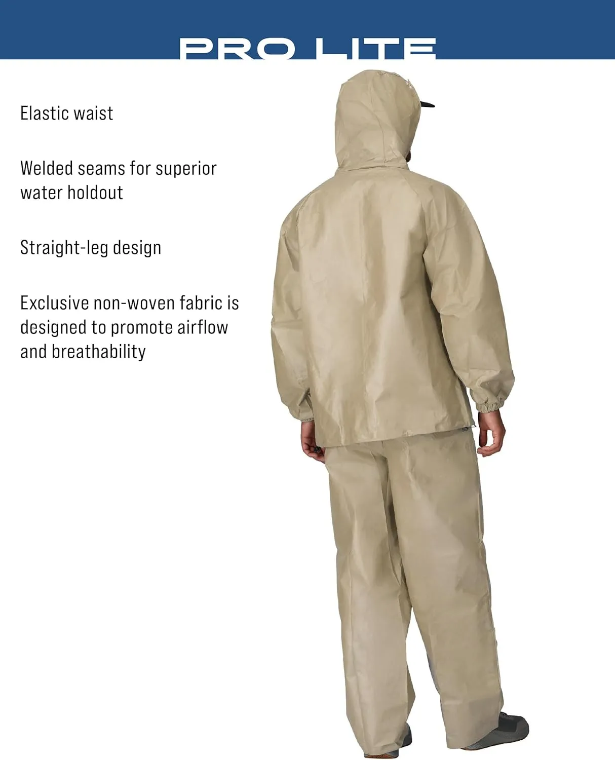 FROGG TOGGS Men's Pro Lite Rain Suit, Waterproof, Breathable, Dependable Wet Weather Protection