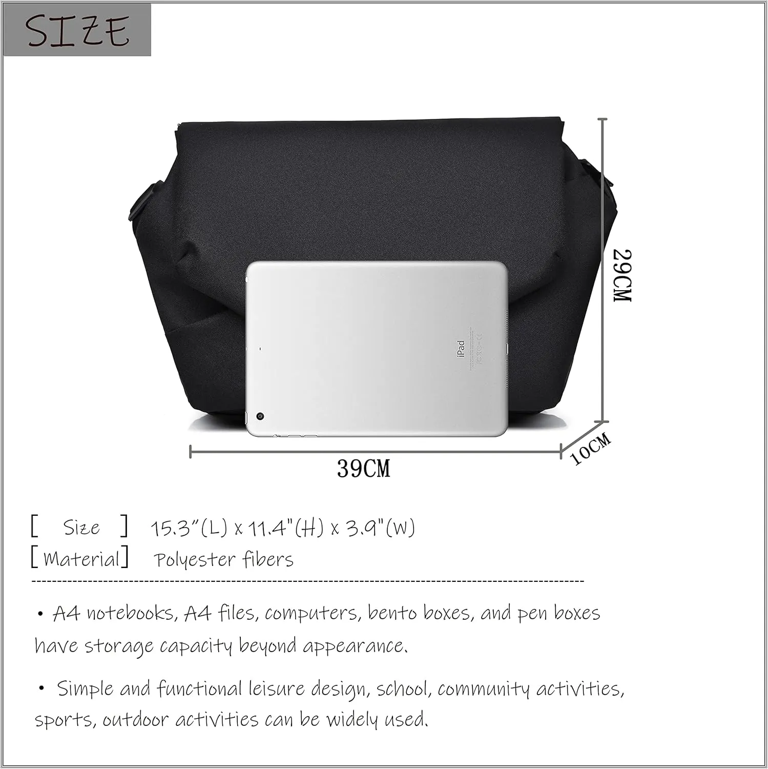 FSD.WG Classic Messenger Bag Travel Shoulder bag and Crossbody Bags for Men and Women