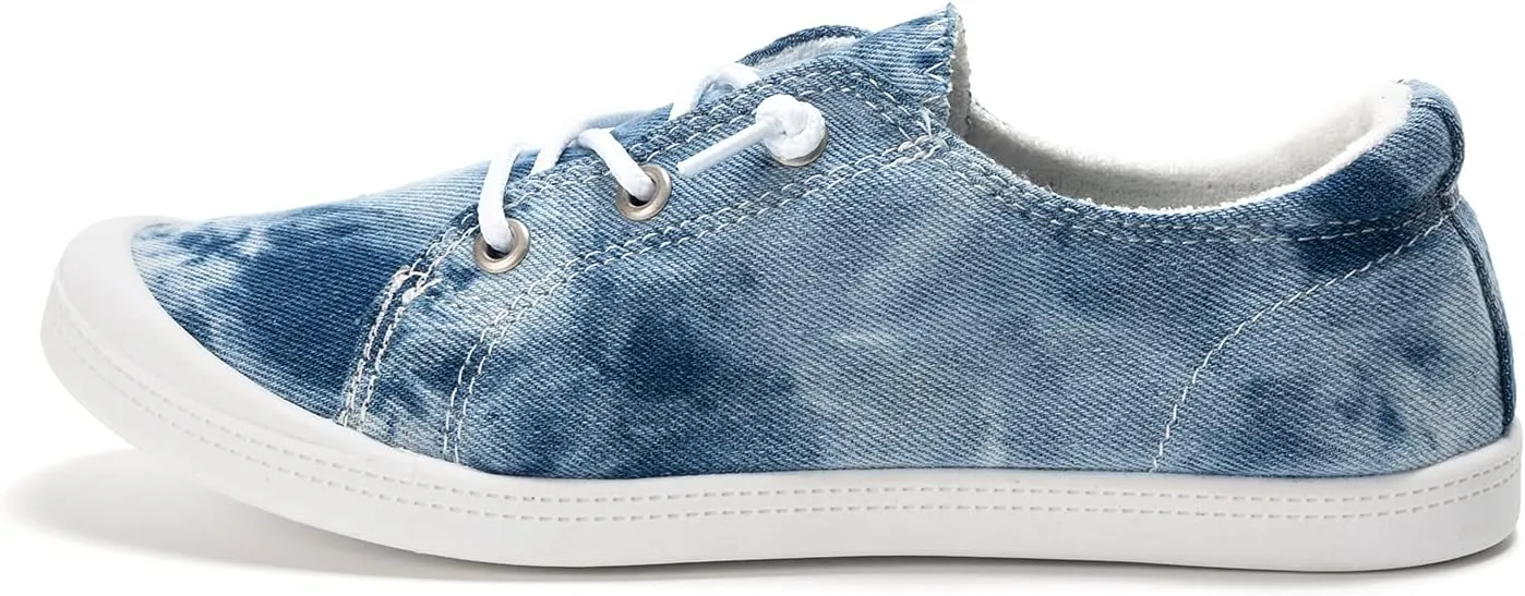 FUNKYMONKEY Shoes for Women, Comfort Low Top Canvas Slip On Sneakers Classic Casual Walking Shoes