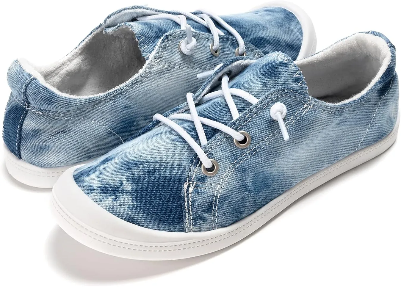 FUNKYMONKEY Shoes for Women, Comfort Low Top Canvas Slip On Sneakers Classic Casual Walking Shoes