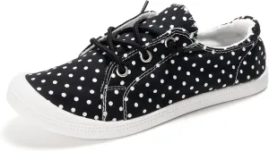 FUNKYMONKEY Shoes for Women, Comfort Low Top Canvas Slip On Sneakers Classic Casual Walking Shoes