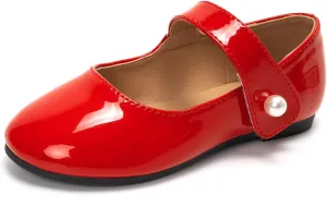 FUNKYMONKEY Toddler/Little Girl Mary Jane Dress Shoes Casual Slip on Ballet Flat