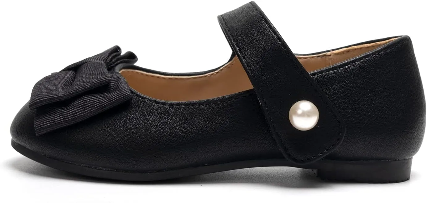 FUNKYMONKEY Toddler/Little Girl Mary Jane Dress Shoes Casual Slip on Ballet Flat