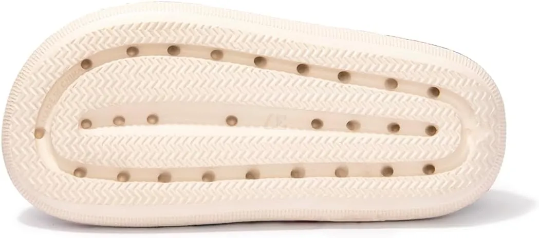 FUNKYMONKEY Unisex EVA Comfort Slides Thick-sole Adjustable Double Buckle Waterproof Pillow Sandals