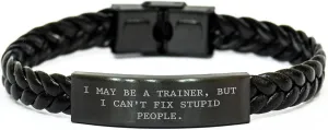 Funny Trainer Quote Interlaced Leather Christmas Unique Gift for Men Women Friends Coworkers Family