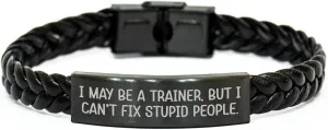 Funny Trainer Quotes Inspirational Gift for Trainers Interlaced Leather Trainer's Birthday Unique Gift from Friends to Trainers