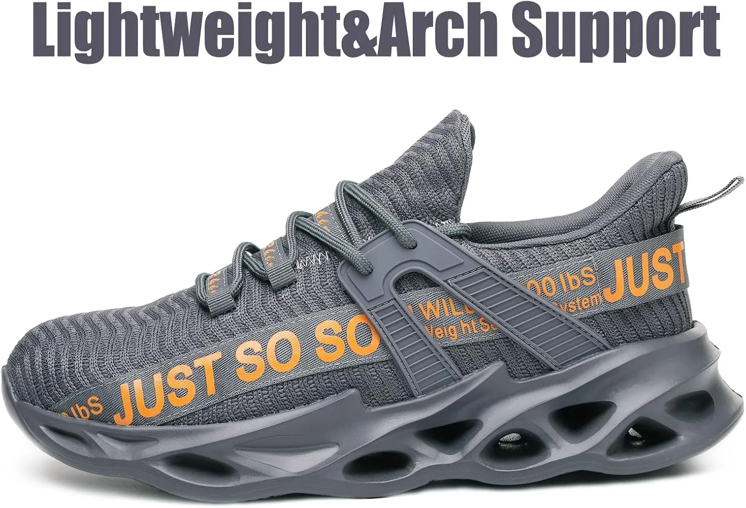 Furuian Steel Toe Shoes for Men Women Lightweight Slip On Safety Work Shoes Comfortable Steel Toe Sneakers