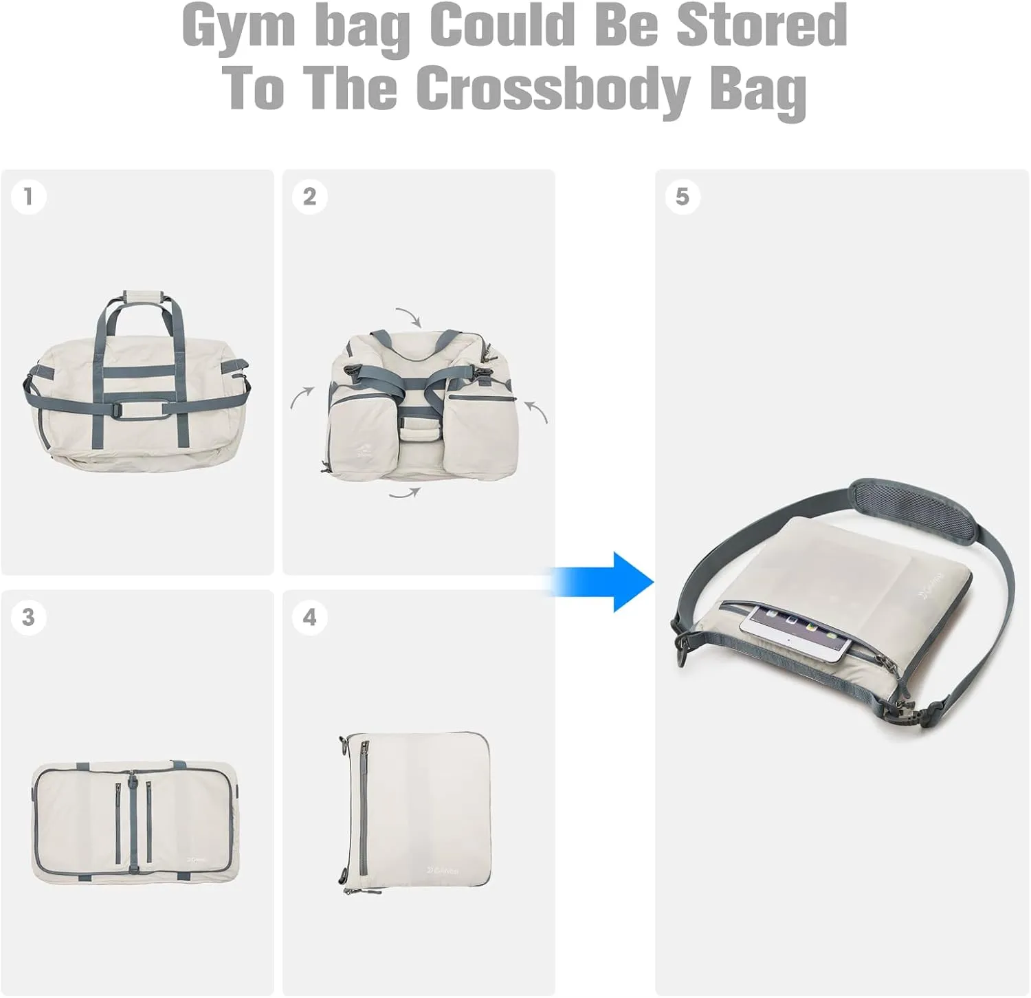 G4Free 65L Foldable Duffle Bag with Shoe Compartment for Travel Large Overnight Carry On Duffel Bag Packable for Women