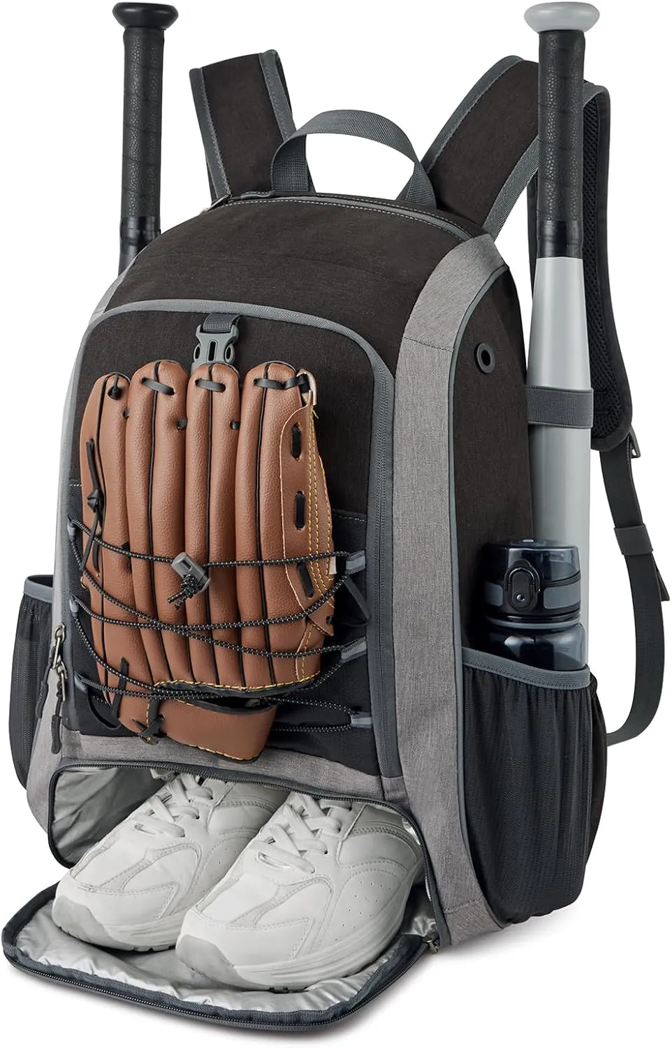 G4Free Baseball Bag for Youth Adults, Softball Backpack with Shoe Compartment, Large Bat Backpack with Fence Hook, Lightweight T-ball Gear Bag