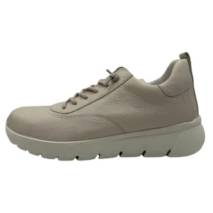 Gabor Cream Wedge Slip On Trainer with Elasticated Laces